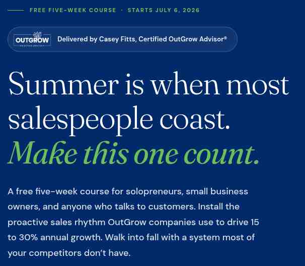 Free Five-Week Course  ·  Starts July 6, 2026